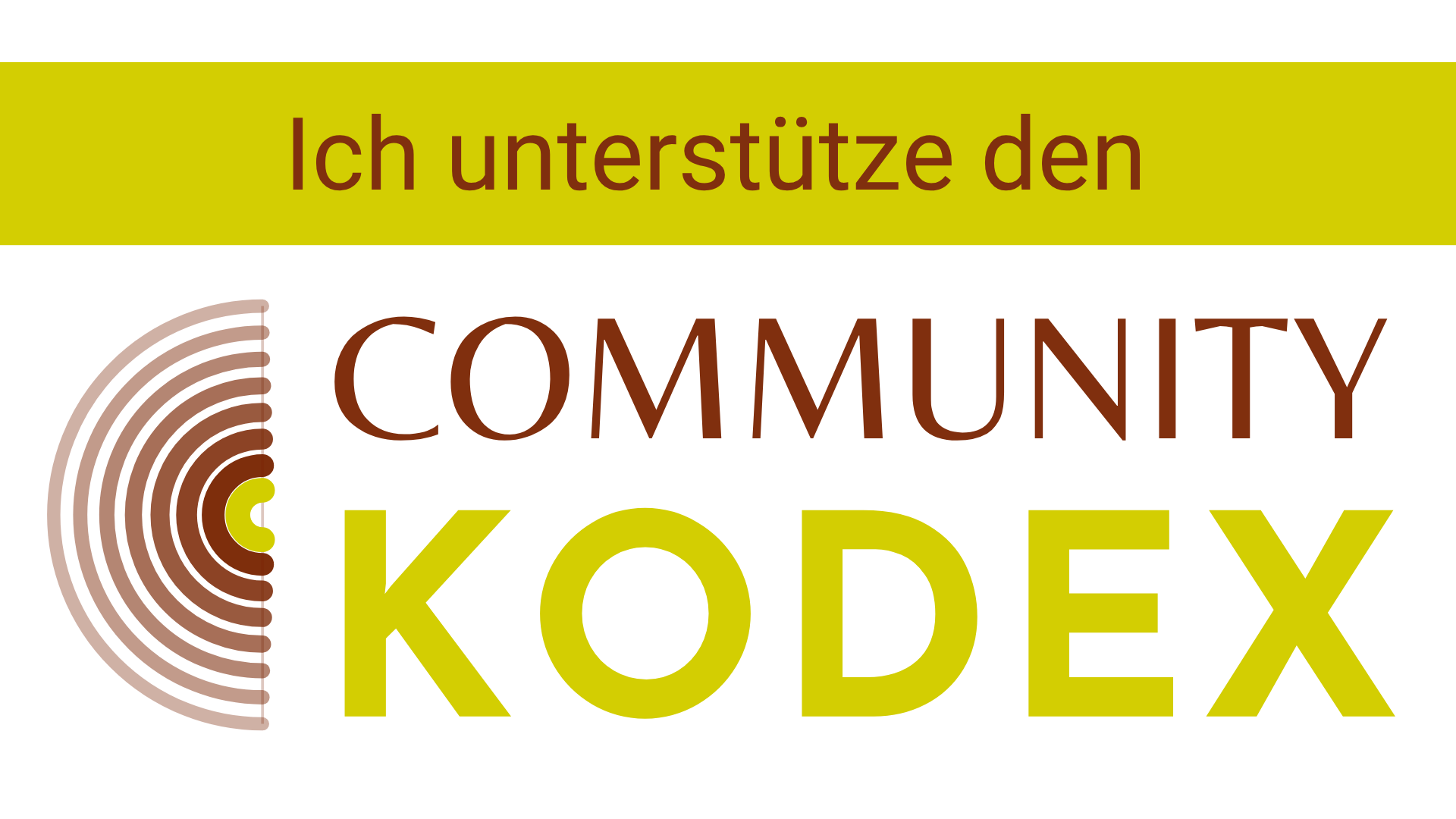 Ich unterstütze den Community Kodex — Badge für Einzelpersonen