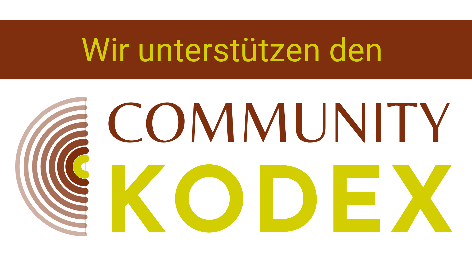 Wir unterstützen den Community Kodex — Badge für Unternehmen